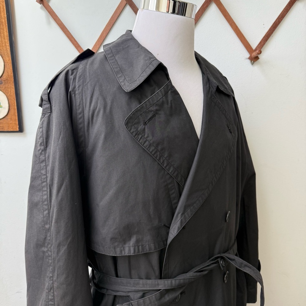 Pierre Cardin Vintage 90s Lined Belted Trench Coat - Picture 5 of 14